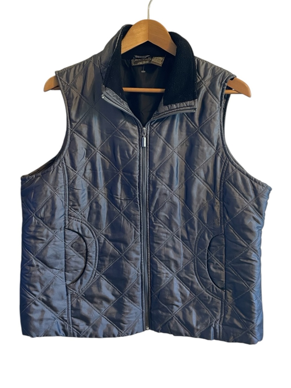 G7- Jane Ashley Thin Quilted Women's Vest - Black XL